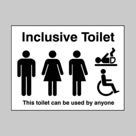 Inclusive toilet This toilet can be used by anyone