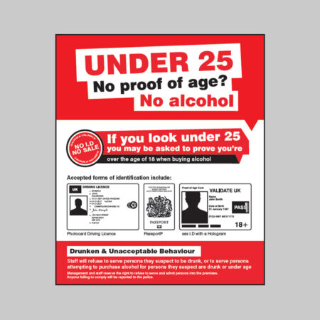 No proof of age No alcohol