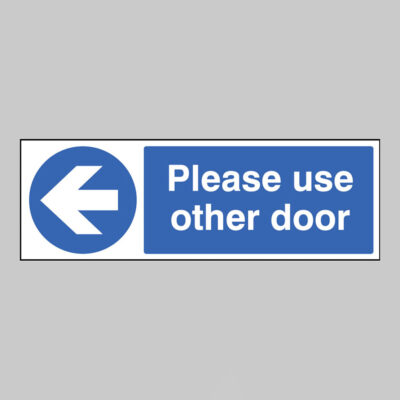 Please use other door <
