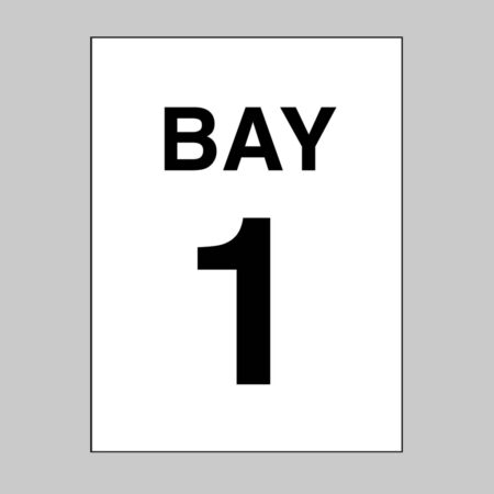 Bay 1 (self adhesive vinyl safety label)