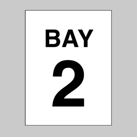 Bay 2 (self adhesive vinyl safety label)