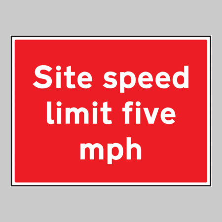 Site speed limit five mph