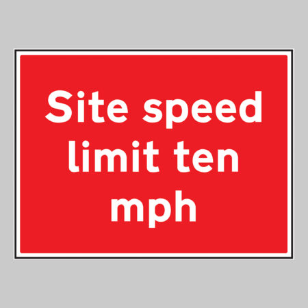 Site speed limit ten mph
