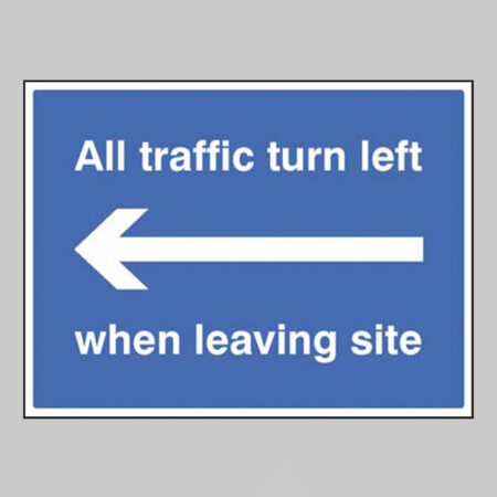 All traffic turn left when leaving site