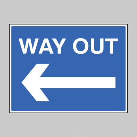 Way out arrow left