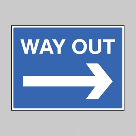 Way out arrow right