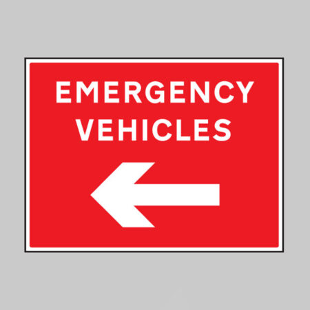 Emergency vehicles arrow left