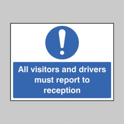 All visitors and drivers must report to reception