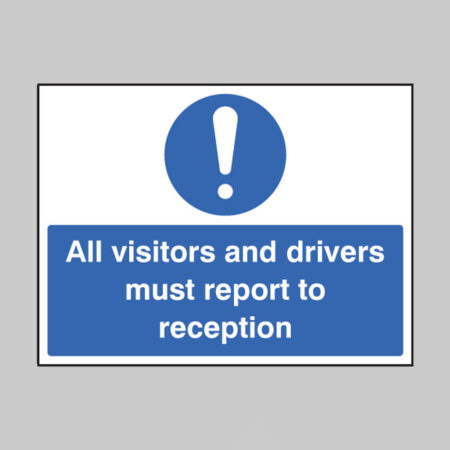 All visitors and drivers must report to reception