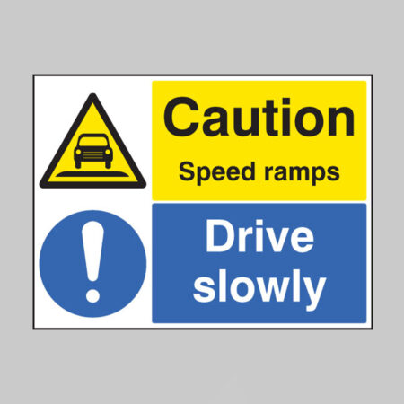 Caution speed ramps drive slowly