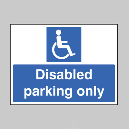 Disabled parking only