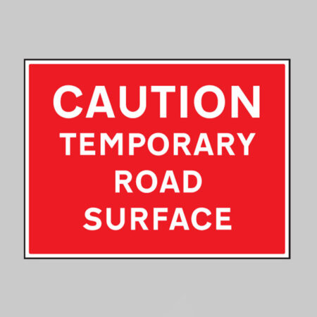 Caution temporary road surface