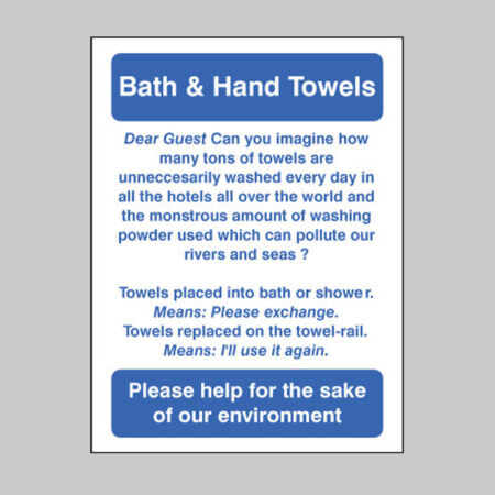 Bath & hand towels guest information
