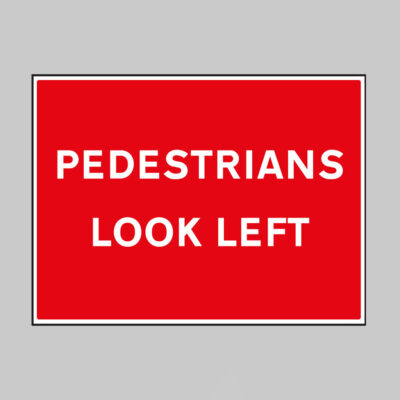 Pedestrians look left