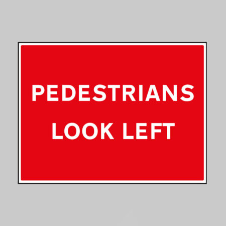 Pedestrians look left