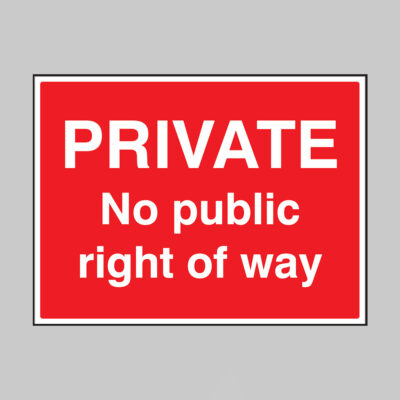 Private No public right of way