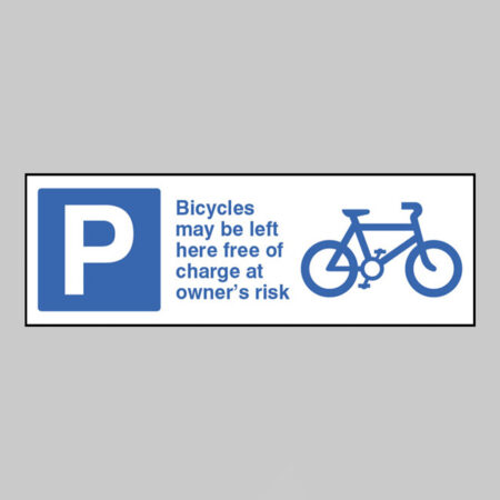 Bicycles may be left here free of charge at owners risk