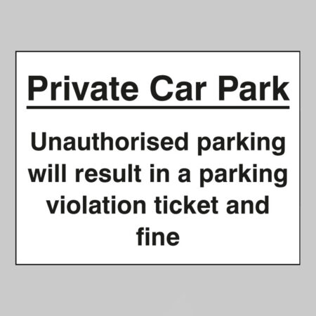 Private car park unauthorised parking may result in a ticket